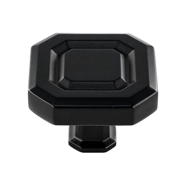 Crown 1-3/4" Monaco Cabinet Knob Matte Black Finish CHK93122BK - main